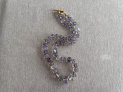 Amethyst and Prasiolite Carved Pumpkin Necklace