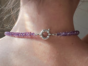 Amethyst Necklace with Mystic Topaz Pendant