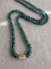 Bio Kyanite Necklace with Gold Accent
