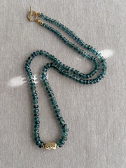 Bio Kyanite Necklace with Gold Accent