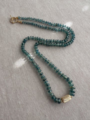 Bio Kyanite Necklace with Gold Accent