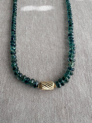 Bio Kyanite Necklace with Gold Accent