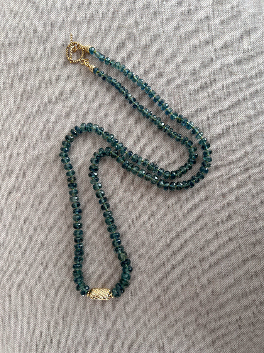 Bio Kyanite Necklace with Gold Accent