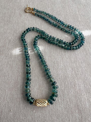 Bio Kyanite Necklace with Gold Accent
