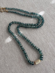Bio Kyanite Necklace with Gold Accent