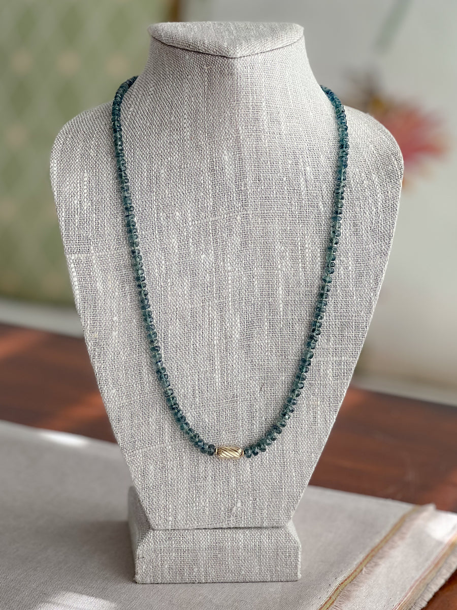 Bio Kyanite Necklace with Gold Accent