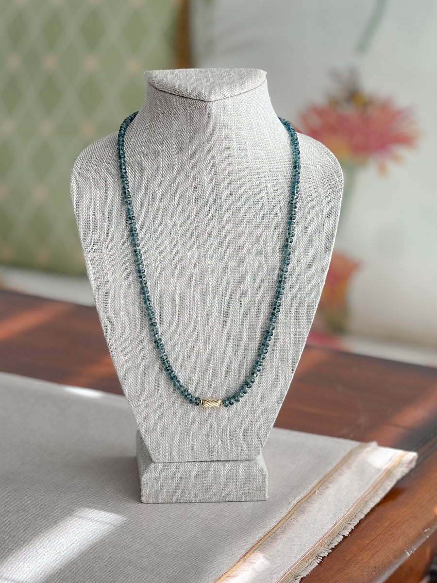 Bio Kyanite Necklace with Gold Accent