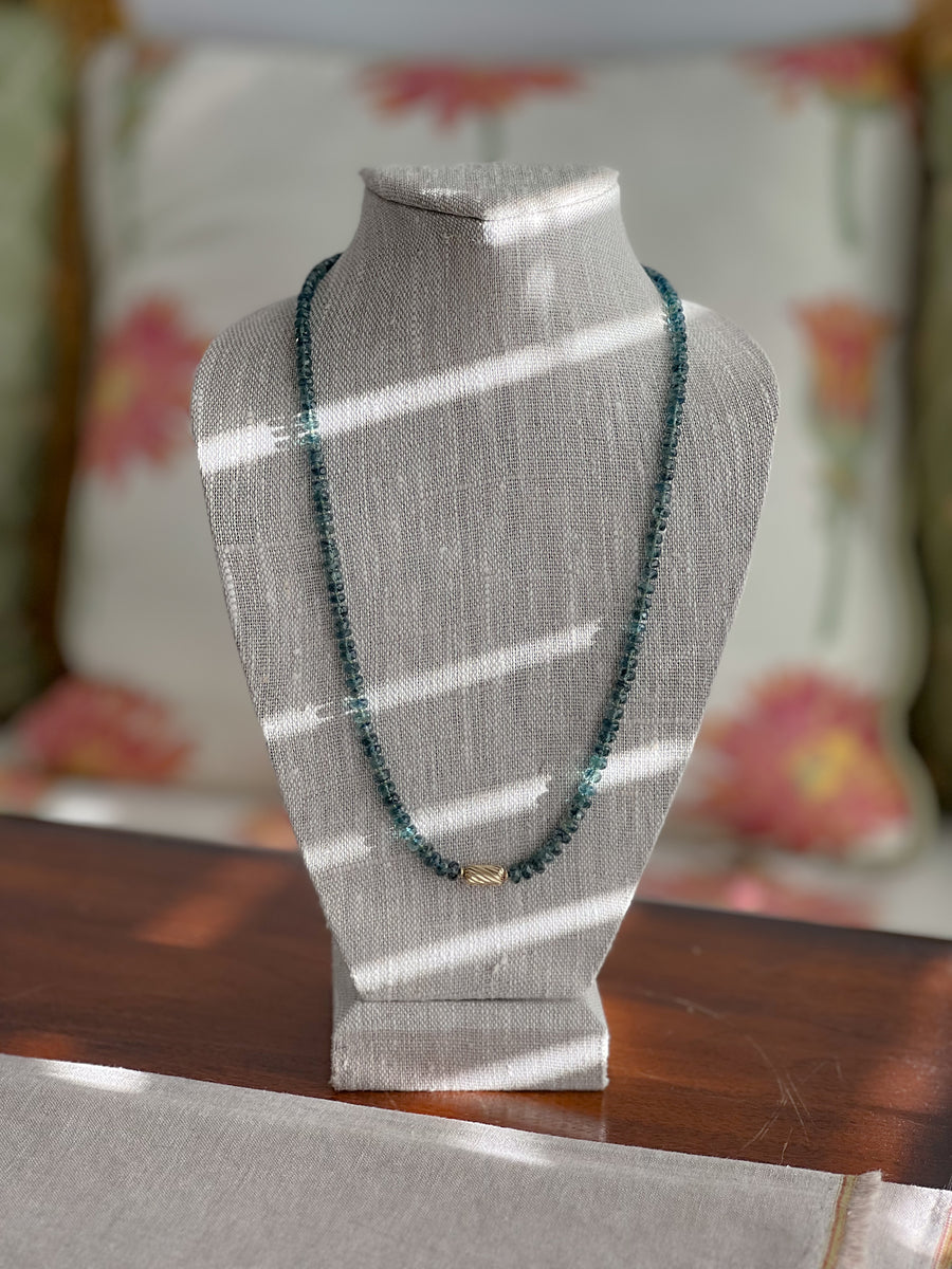 Bio Kyanite Necklace with Gold Accent