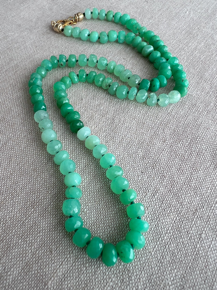 Chrysoprase Shaded Necklace