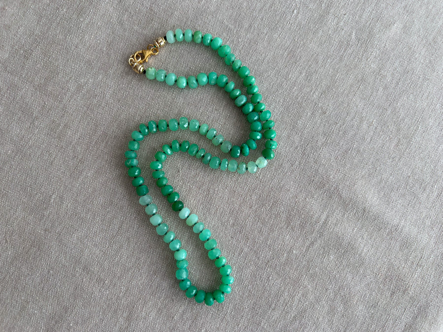 Chrysoprase Shaded Necklace