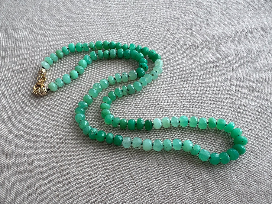 Chrysoprase Shaded Necklace