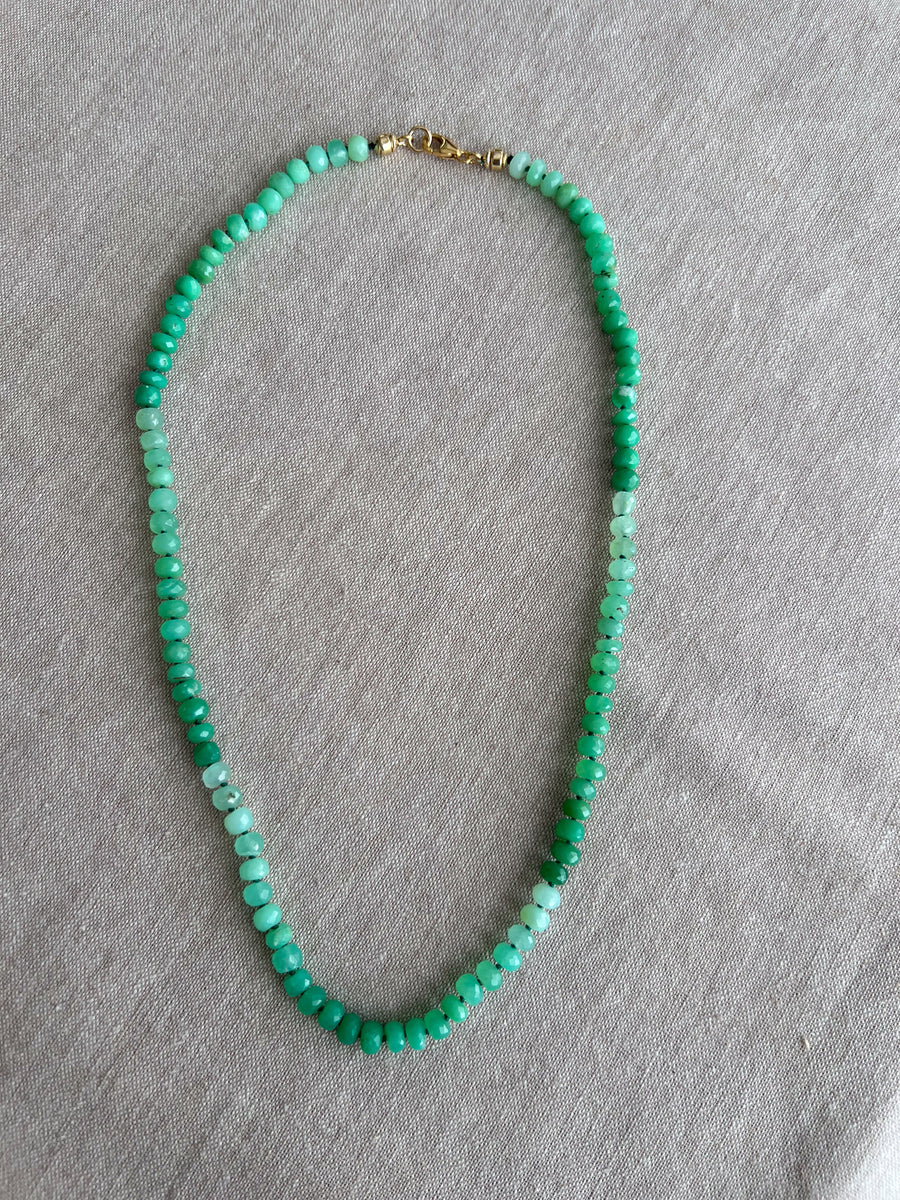 Chrysoprase Shaded Necklace