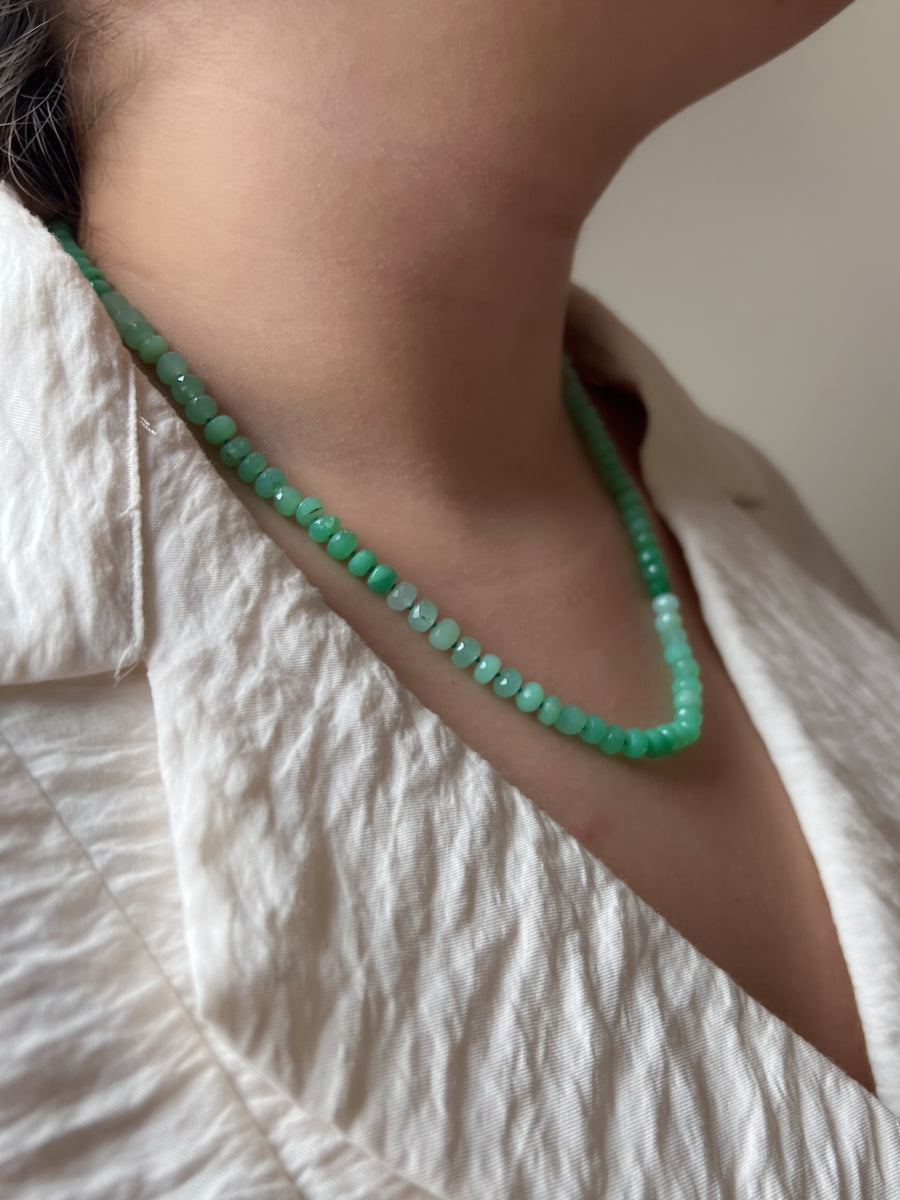 Chrysoprase Shaded Necklace