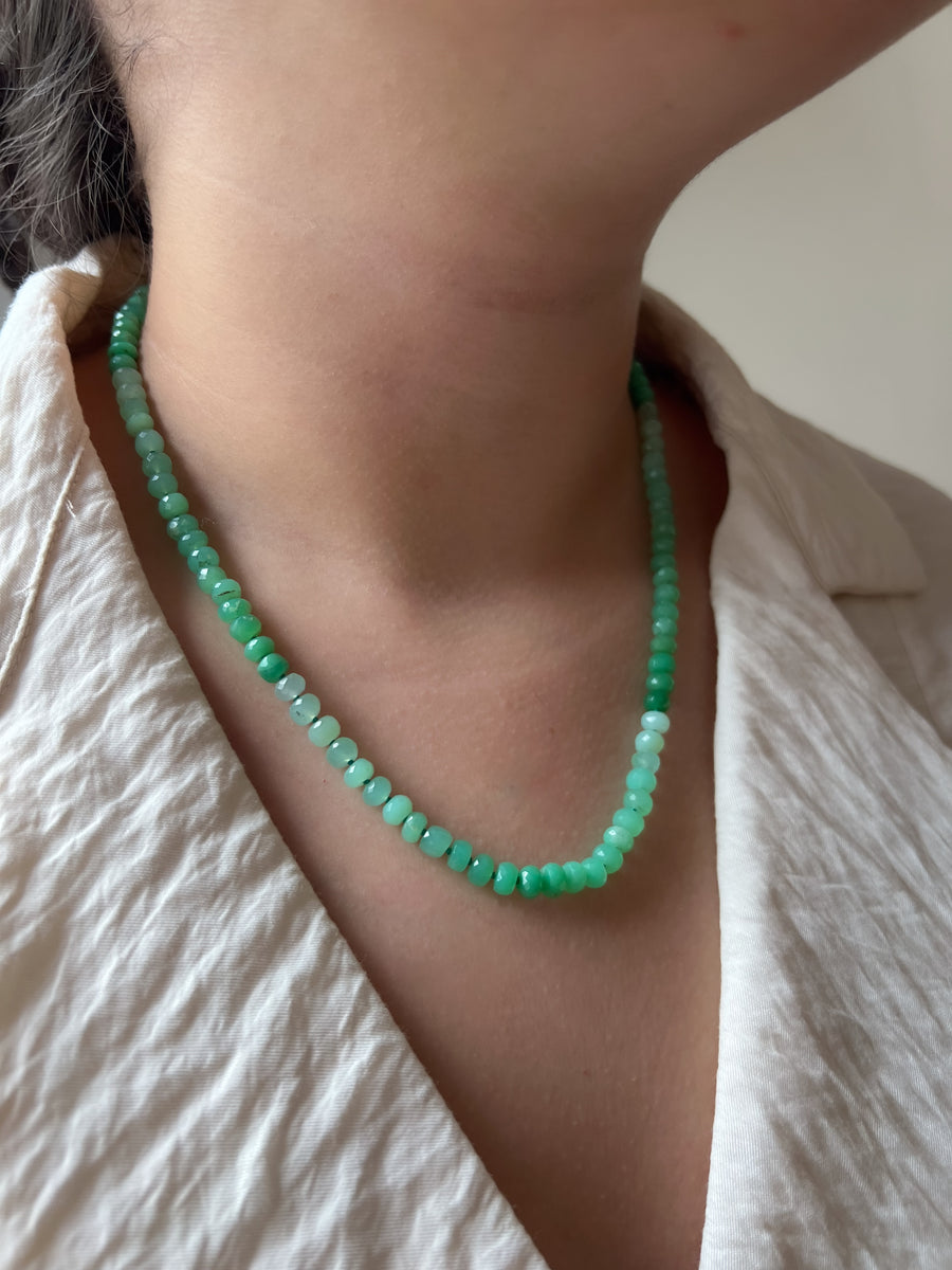 Chrysoprase Shaded Necklace