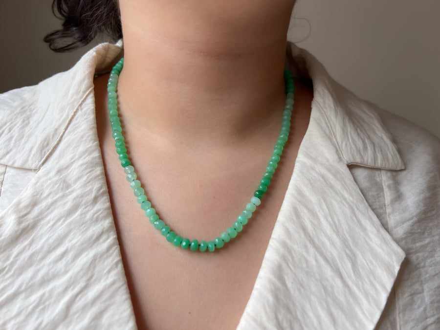 Chrysoprase Shaded Necklace