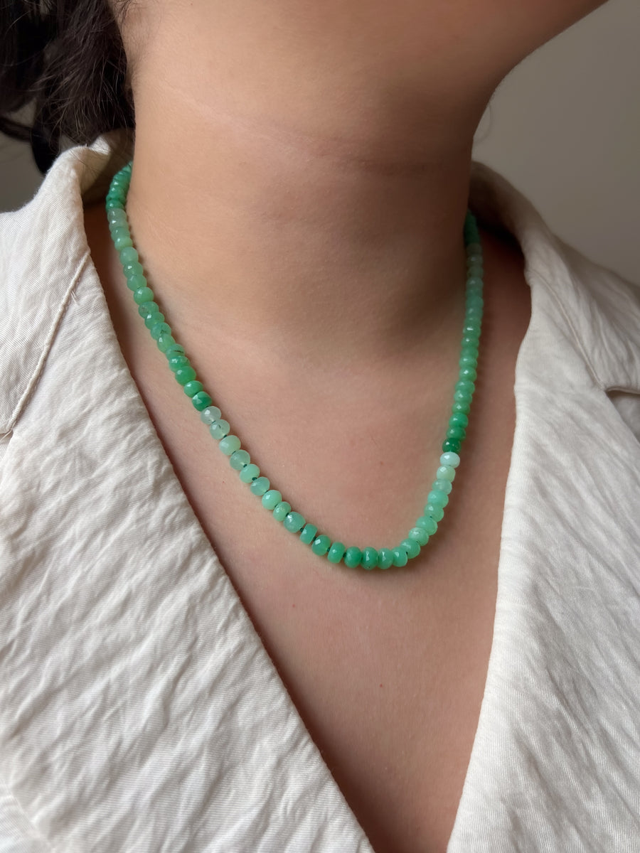 Chrysoprase Shaded Necklace