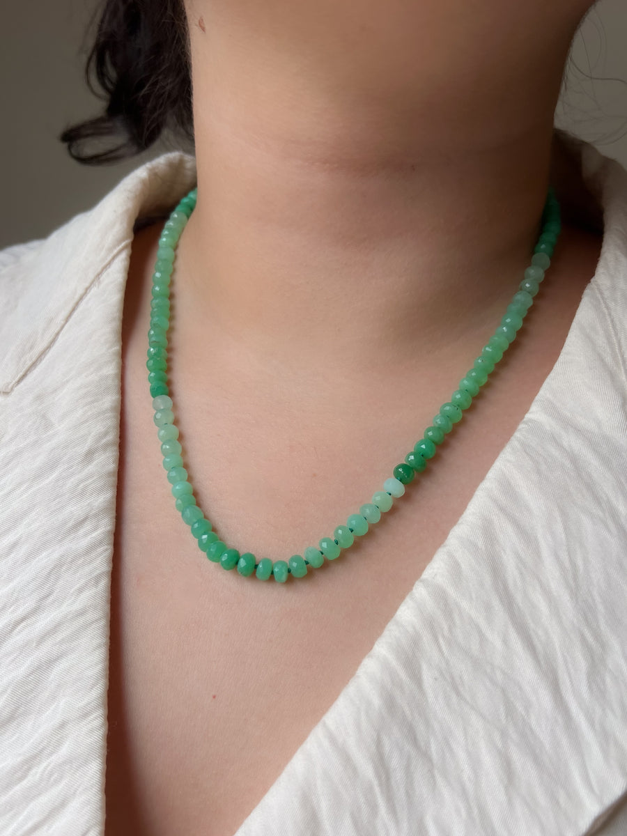 Chrysoprase Shaded Necklace