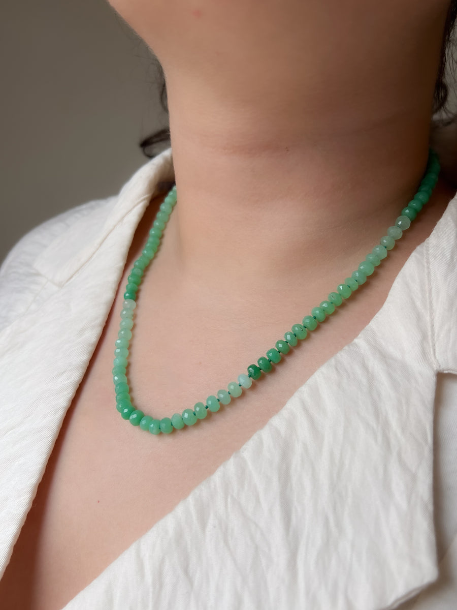 Chrysoprase Shaded Necklace