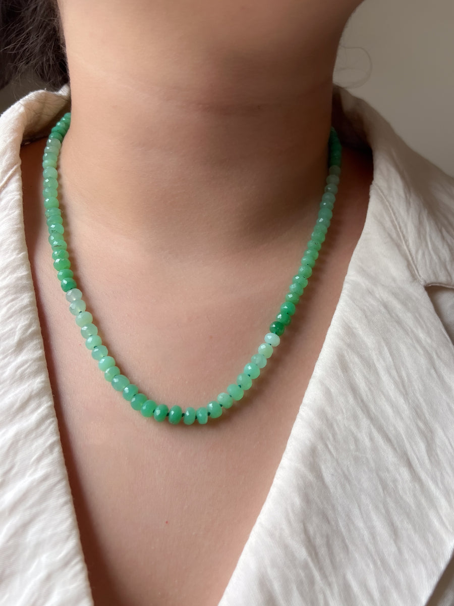 Chrysoprase Shaded Necklace
