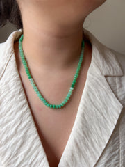 Chrysoprase Shaded Necklace