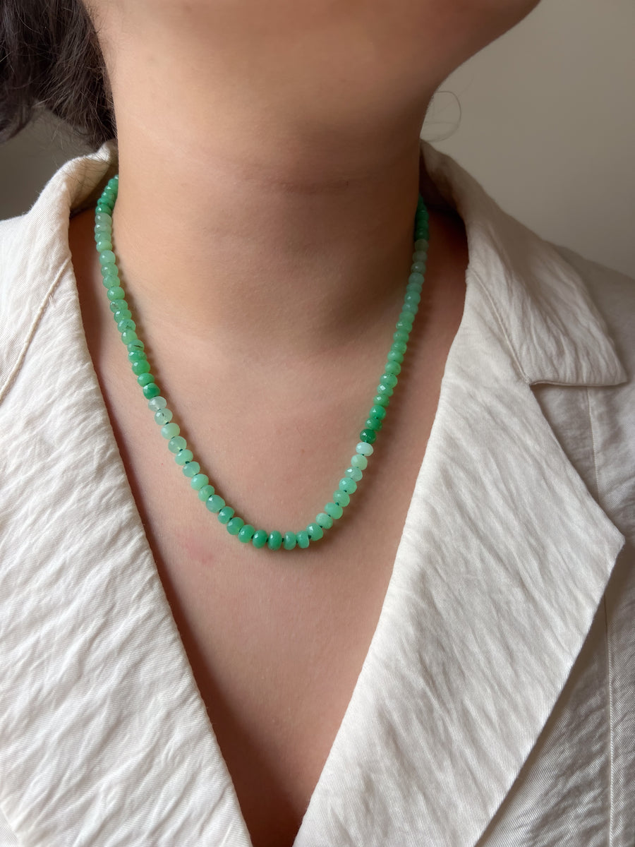 Chrysoprase Shaded Necklace