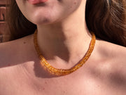 Citrine Heishi Necklace, AAA Grade