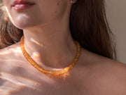 Citrine Heishi Necklace, AAA Grade