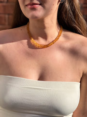Citrine Heishi Necklace, AAA Grade