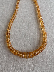 Citrine Heishi Necklace, AAA Grade