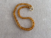Citrine Heishi Necklace, AAA Grade