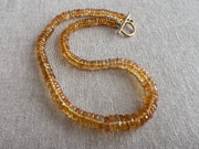Citrine Heishi Necklace, AAA Grade