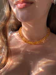 Citrine Bolts Choker, Fine Gemstone Jewelry