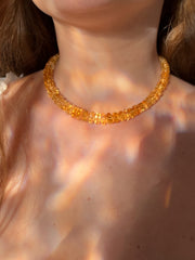 Citrine Bolts Choker, Fine Gemstone Jewelry