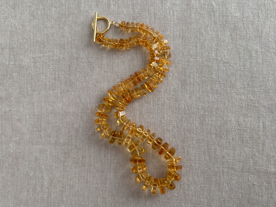 Citrine Bolts Choker, Fine Gemstone Jewelry