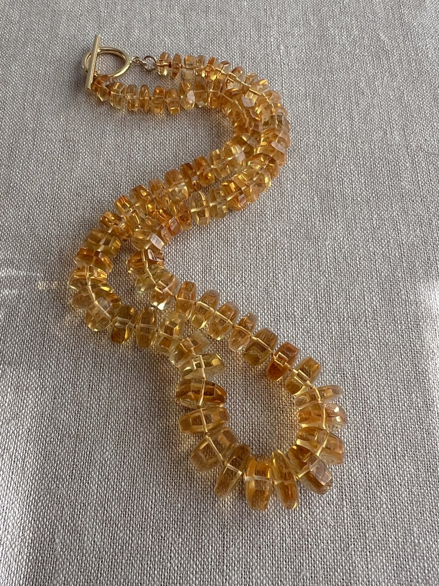 Citrine Bolts Choker, Fine Gemstone Jewelry