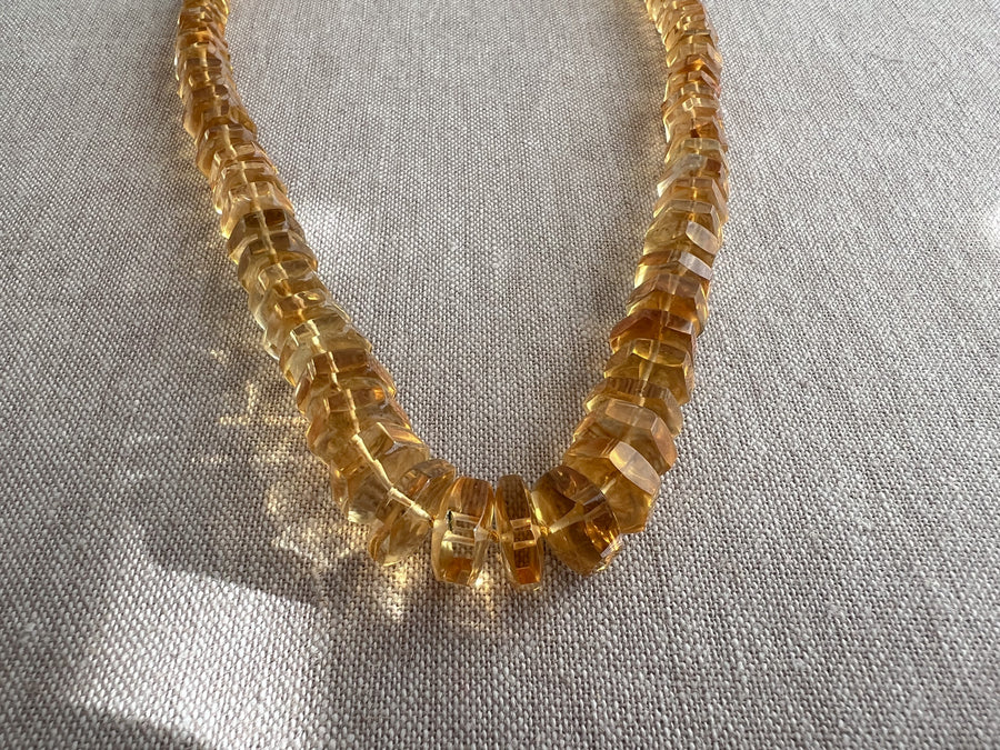 Citrine Bolts Choker, Fine Gemstone Jewelry