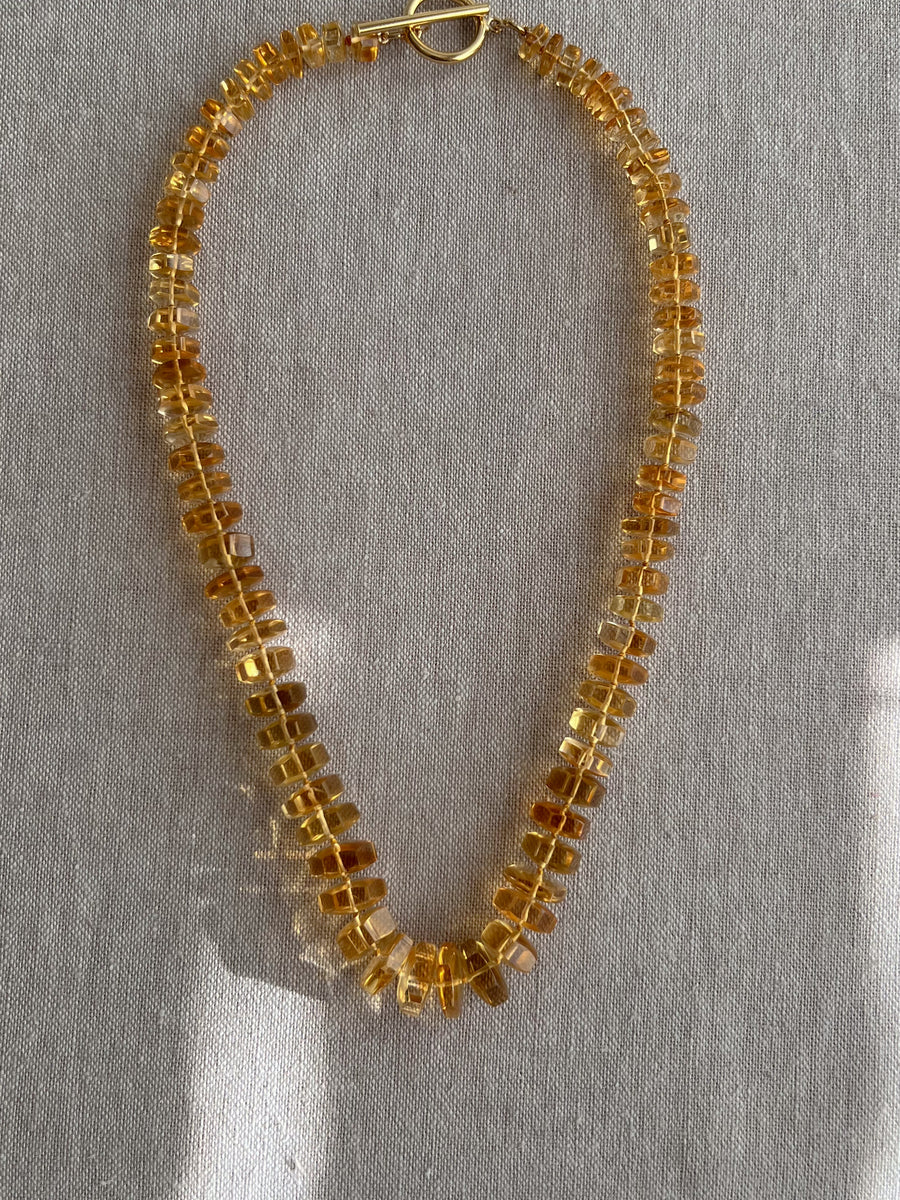 Citrine Bolts Choker, Fine Gemstone Jewelry