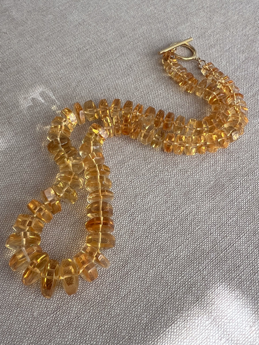 Citrine Bolts Choker, Fine Gemstone Jewelry