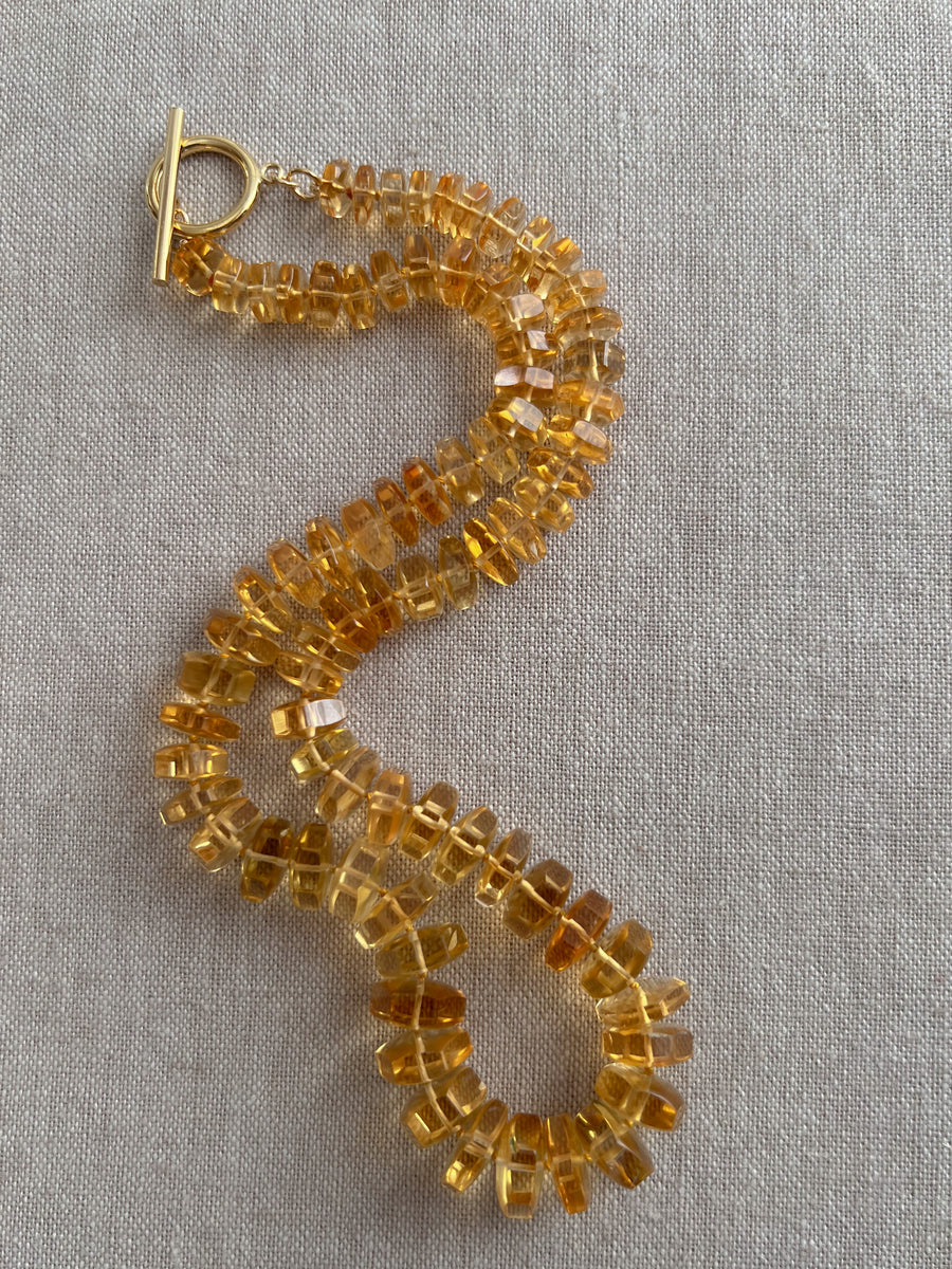Citrine Bolts Choker, Fine Gemstone Jewelry