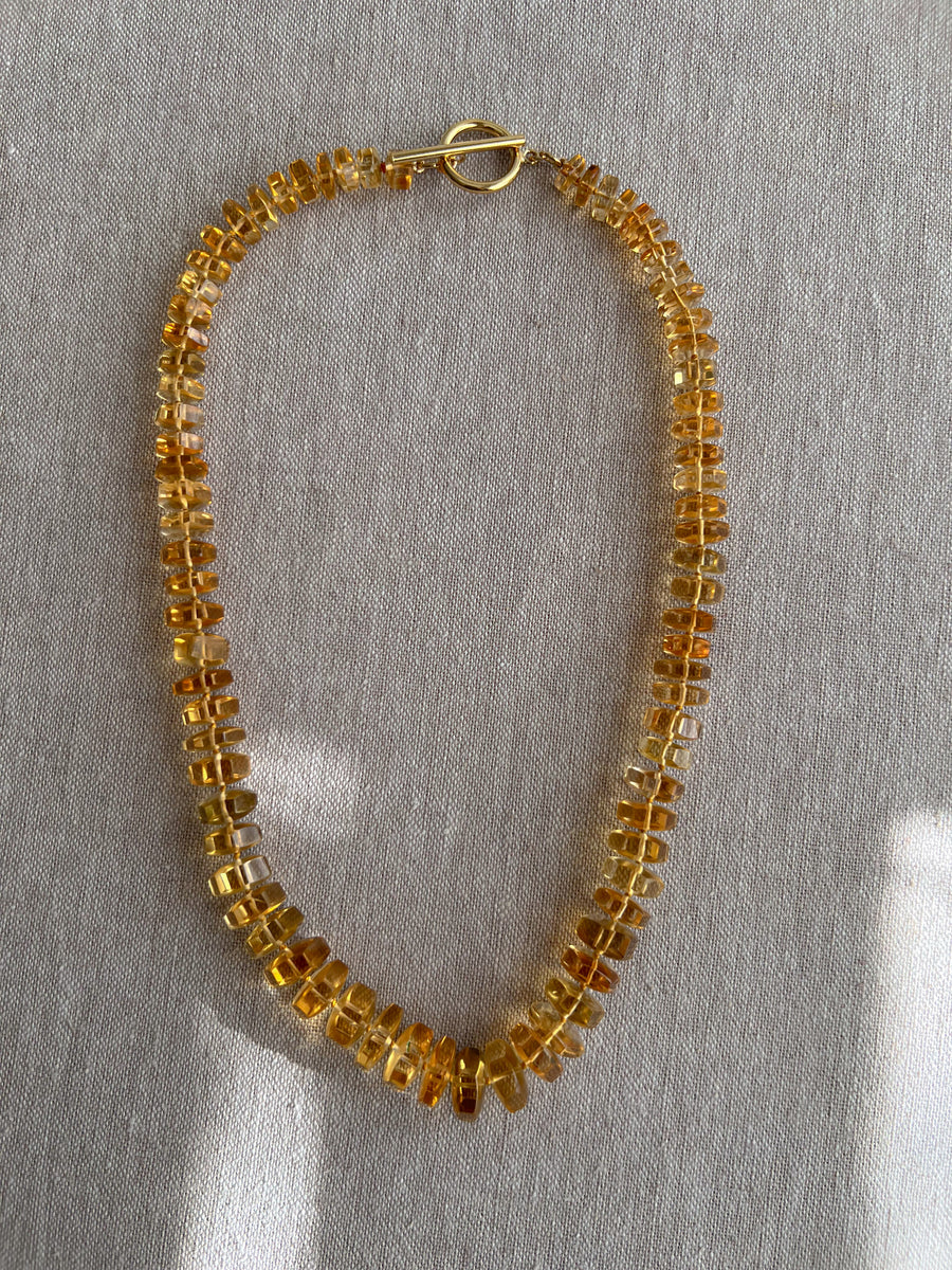 Citrine Bolts Choker, Fine Gemstone Jewelry