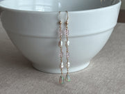 Siren Earrings with Morganite, Pearl and Opals