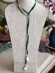 Emerald Ombre Lariat Necklace