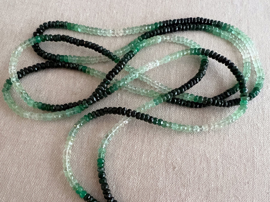 Emerald Ombre Lariat Necklace