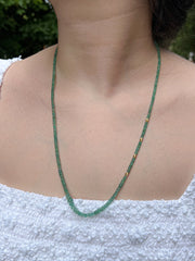 Emerald Necklace with Gold Accents