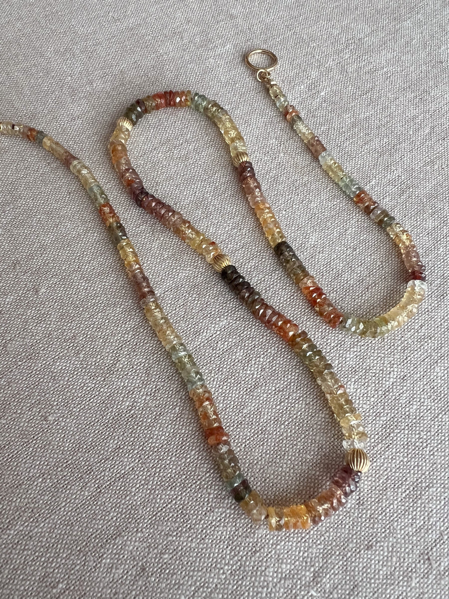 Golden ZIrcon Multi Color Necklace