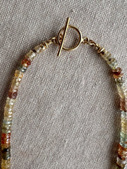 Golden ZIrcon Multi Color Necklace