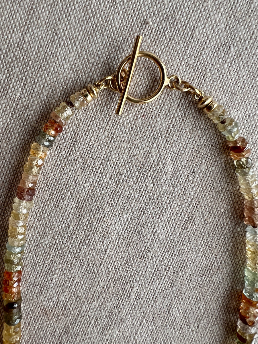 Golden ZIrcon Multi Color Necklace