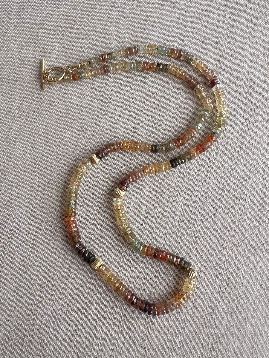 Golden ZIrcon Multi Color Necklace
