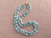Larimar Necklace with Gold Accents