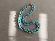 Larimar Necklace with Gold Accents